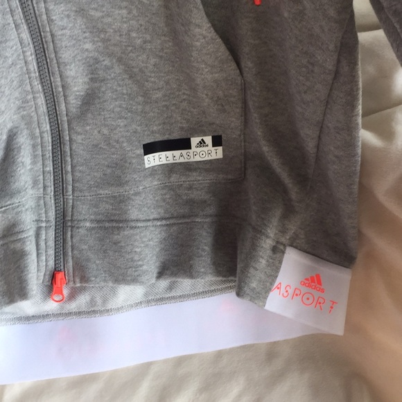 Stella McCartney for Adidas Gray Logo Hoodie Rare  Never Used - Picture 2 of 5